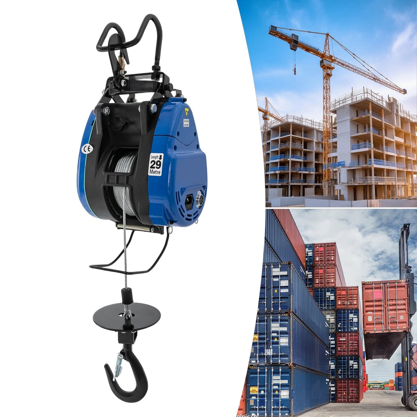 Elektrische Takel – Elektrische Hijskraan – Stevige Takel – Industriële Takel – 1500W Motor – 250 Kg Capaciteit