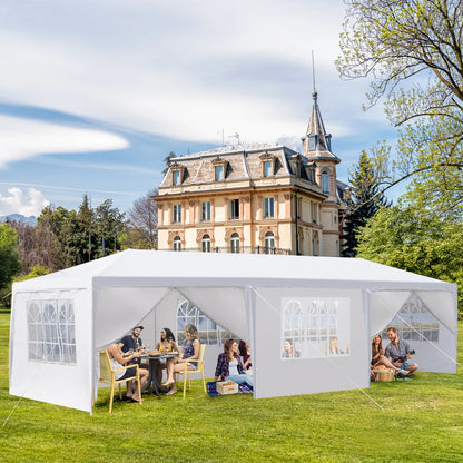 Partytent – Tent – Buitentent – Evenemententent – Waterdichte Tent – 3 X 9 Meter – Stalen Frame - Wit
