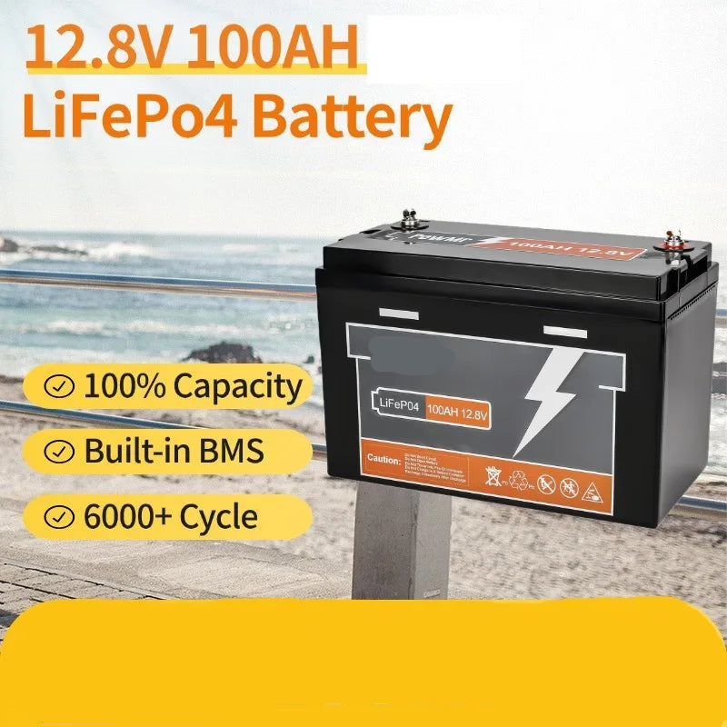 12V 100Ah LiFePO4 Accu – Lithium Accu – Loodaccu Vervanger – Zonnepaneel Accu – Camper Accu – 6000 Cycli – BMS Veiligheid