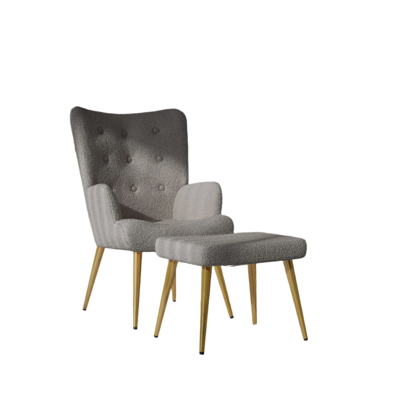 Loungestoel – Relaxstoel – Fauteuil – Zitstoel – Met Voetenbank – Teddy Bekleding – Ergonomisch Ontwerp