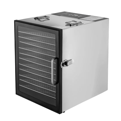 Voedseldroger – Voedsel Dehydrator – Fruitdroger – Snackdroger – Groentedroger – 12 Roestvrijstalen Trays – 800W Met Digitale Temperatuurregeling