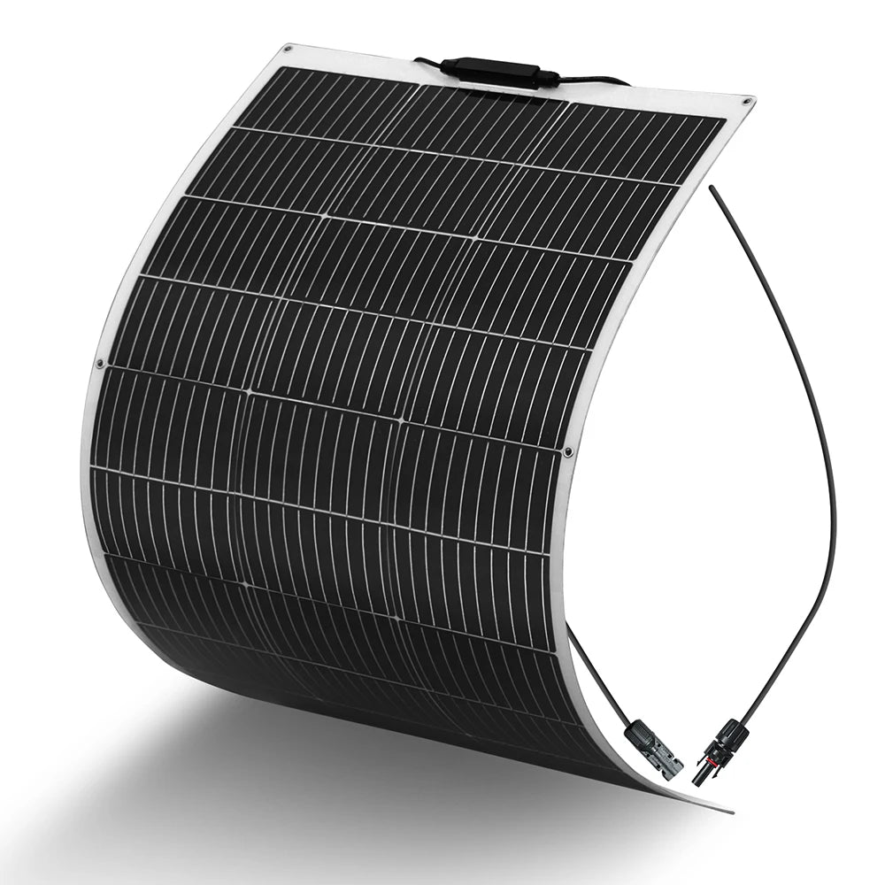 Zonnepaneel - Zonnepanelen - Zonne-energie - 16.5V Fotovoltaïsche Celmodule - Flexibel - Monocrystalline Silicon - 100W - 1 Stuk - Waterdicht - voor Boot - Camper - Caravan - RV - Tuin - QUORE