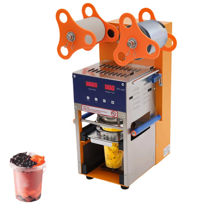 Automatische Cup Sealermachine – Beker Sealer – Drank Sealer – Luchtdichte Verpakking – Roestvrij Staal – 600 Bekers Per Uur – Instelbare Temperatuur