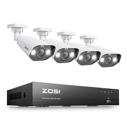 IP Camera Beveiligingssysteem – CCTV Set – Surveillance Camera – Bewakingscamera – 5MP Resolutie – 4K Ultra HD – PoE NVR - 4 Stuks