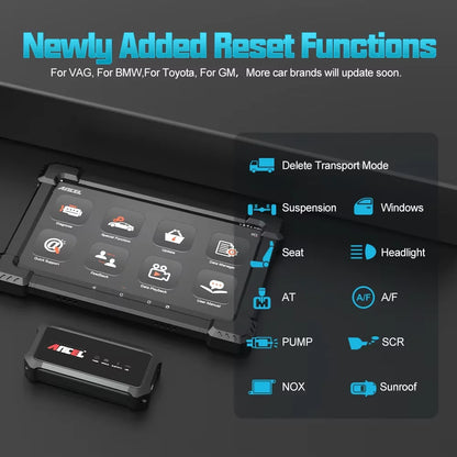 OBD2 Scanner – Auto Diagnose Tool – Foutcode Lezer – Systeemtester – Bluetooth – 10,1 Inch Touchscreen – Meertalige Interface