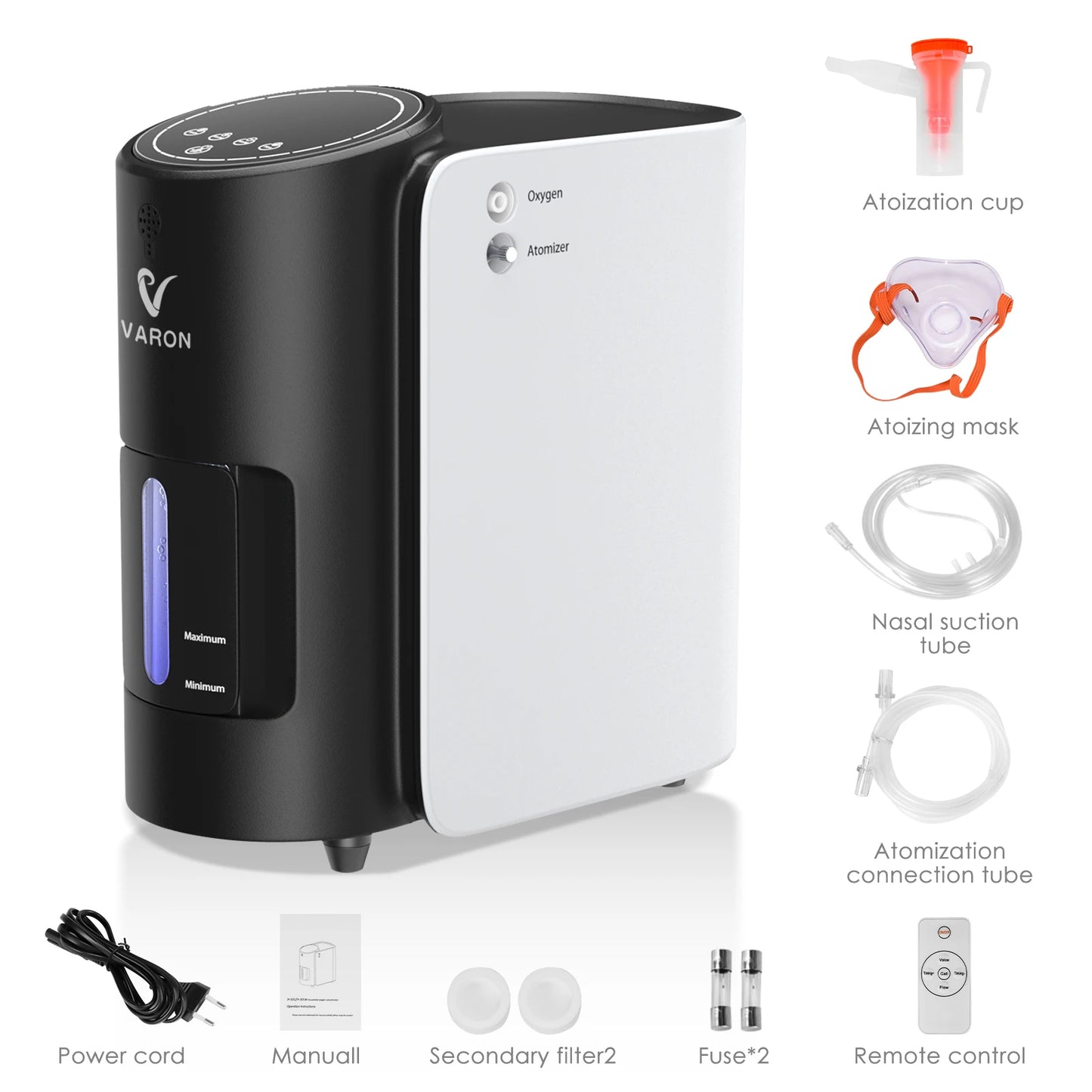 Zuurstofconcentrator – Draagbare Zuurstofmachine – Oxygen Generator – Ademhalingsapparaat – Medische Zuurstoftoediening – Instelbare Flow 1-7 L/min – Stil & Lichtgewicht 5,5 kg - QUORE
