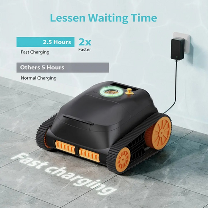 Zwembadstofzuigers - Zwembadrobot - Draadloos Zwembadreiniger - met Slimme Navigatie - Muurklimmen - Borstelloze Motoren - 180min. Looptijd - 5200mAh - 60W - Zwart