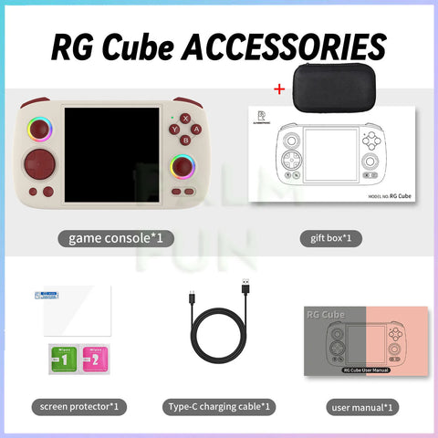 ANBERNIC RG Cube Retro Handheld Game Console 3.95 Inch Touch Screen 720*720 Android 13 Bluetooth WIFI Portable Video Player