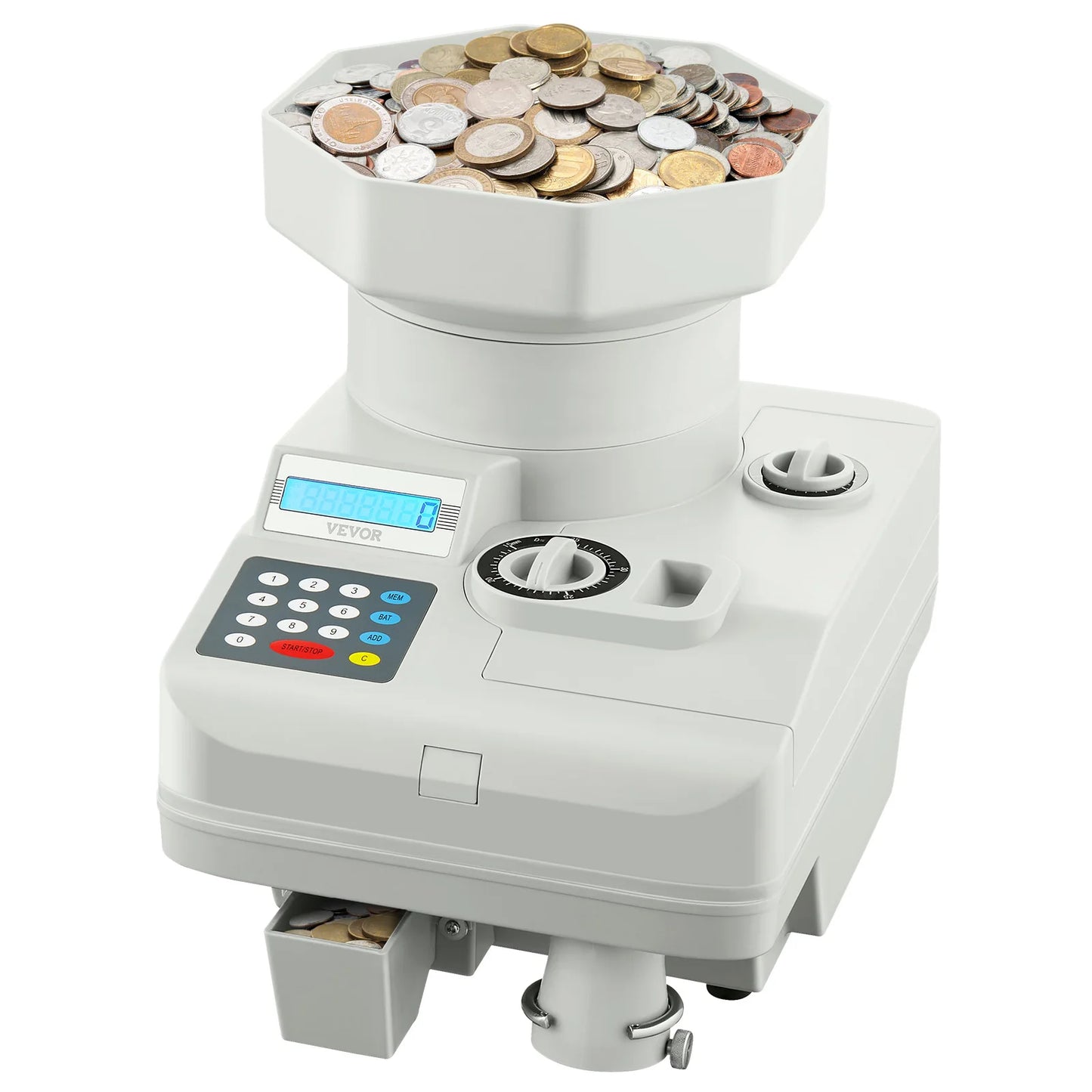 Muntteller – Muntenteller – Muntenautomaat – Münzzähler – Coin Counter – Hoge Snelheid 1300 Munten/minuut – Grote Capaciteit 11.000 Munten