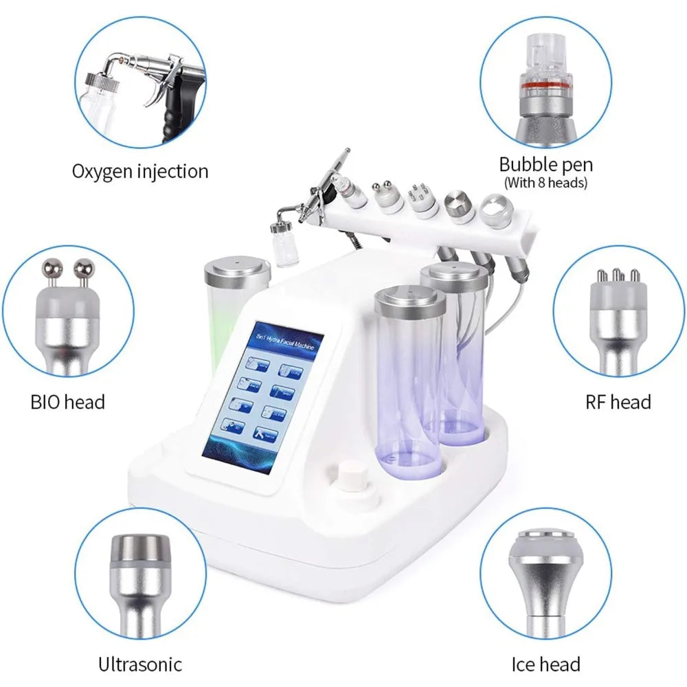 7-in-1 Water Oxygen Beauty Machine – Schoonheidsapparaat – Huidverzorging – Gezichtsbehandeling – Anti-Acne – Microdermabrasie – Instelbare Intensiteit