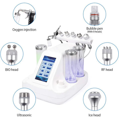 7-in-1 Water Oxygen Beauty Machine – Schoonheidsapparaat – Huidverzorging – Gezichtsbehandeling – Anti-Acne – Microdermabrasie – Instelbare Intensiteit