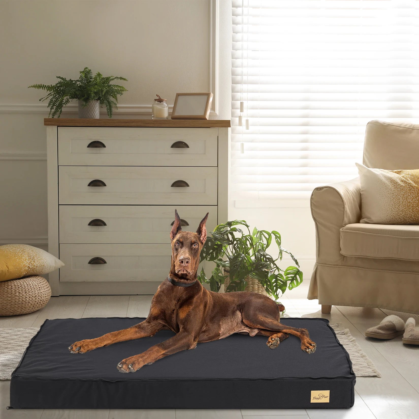 Hondenbed - Kussen - Wasbare - met Waterdichte Hoes -Orthopedische - Comfortabel & Stevig - 2-in-1 Ontwerp - Antislip Bodem - Groot Formaat - QUORE