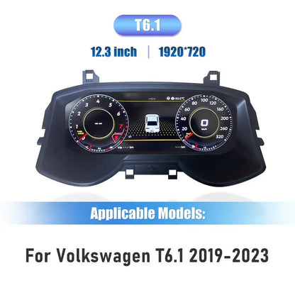 Digitaal Dashboard – LCD Cluster – Instrumentenpaneel – Auto Display – Digitaal Paneel – 12,3 Inch HD IPS Scherm – Snelle Plug & Play Installatie – Voor T6.1 2019-2023