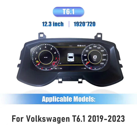 Digitaal Dashboard – LCD Cluster – Instrumentenpaneel – Auto Display – Digitaal Paneel – 12,3 Inch HD IPS Scherm – Snelle Plug & Play Installatie – Voor T6.1 2019-2023
