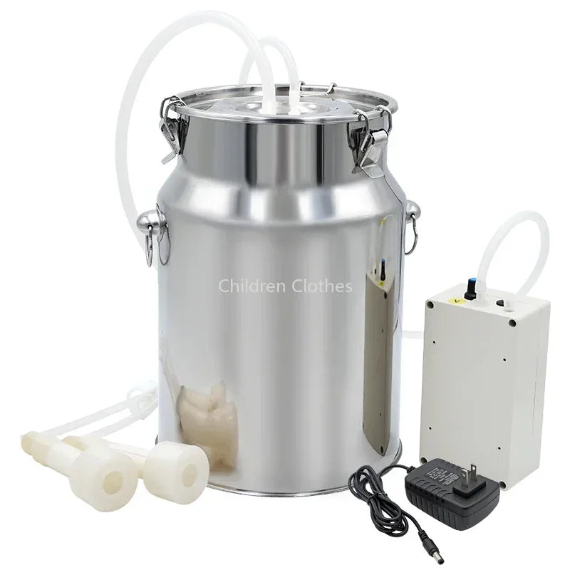 Melkmachine – Elektrische Melkmachine – Koe Melker – Geitenmelkmachine – Melkafname Apparaat – 10L RVS Melkbeker – Instelbare Zuigkracht