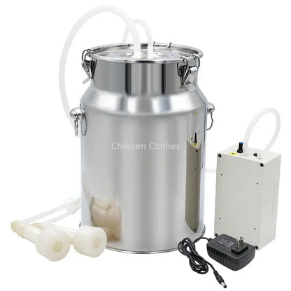 Melkmachine – Elektrische Melkmachine – Koe Melker – Geitenmelkmachine – Melkafname Apparaat – 10L RVS Melkbeker – Instelbare Zuigkracht