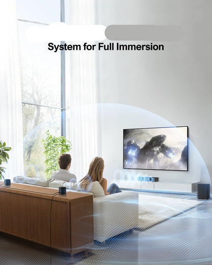 Soundbar - 2.2ch - Soundbar met Subwoofer - Soundbar voor TV - Bluetooth - App Control - Draadloze - Bass Instelbaar - 100W -Geluidssysteem - Zwart