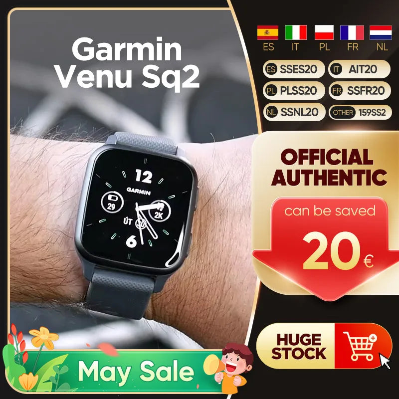 Garmin Venu Sq2 Smartwatch AMOLED 11-Day Battery Multisport Modes Heart Rate SpO2 Sleep Tracking - QUORE