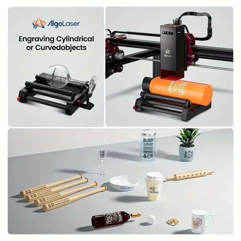 AlgoLaser Laser Engraver DIY MK2 10W 3.5” Color Touch Screen App Offline Control DIY Engraver Tool for Metal/Glass/Wood Engrave - QUORE
