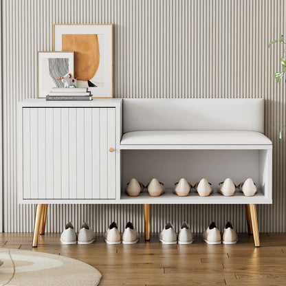 Schoenenkast – Schoenenrek – Schoenenopberger – Schoenenbord – Schoenenmeubel – Ruimtebesparend Design – Comfortabele Zitting Met Kunstleer