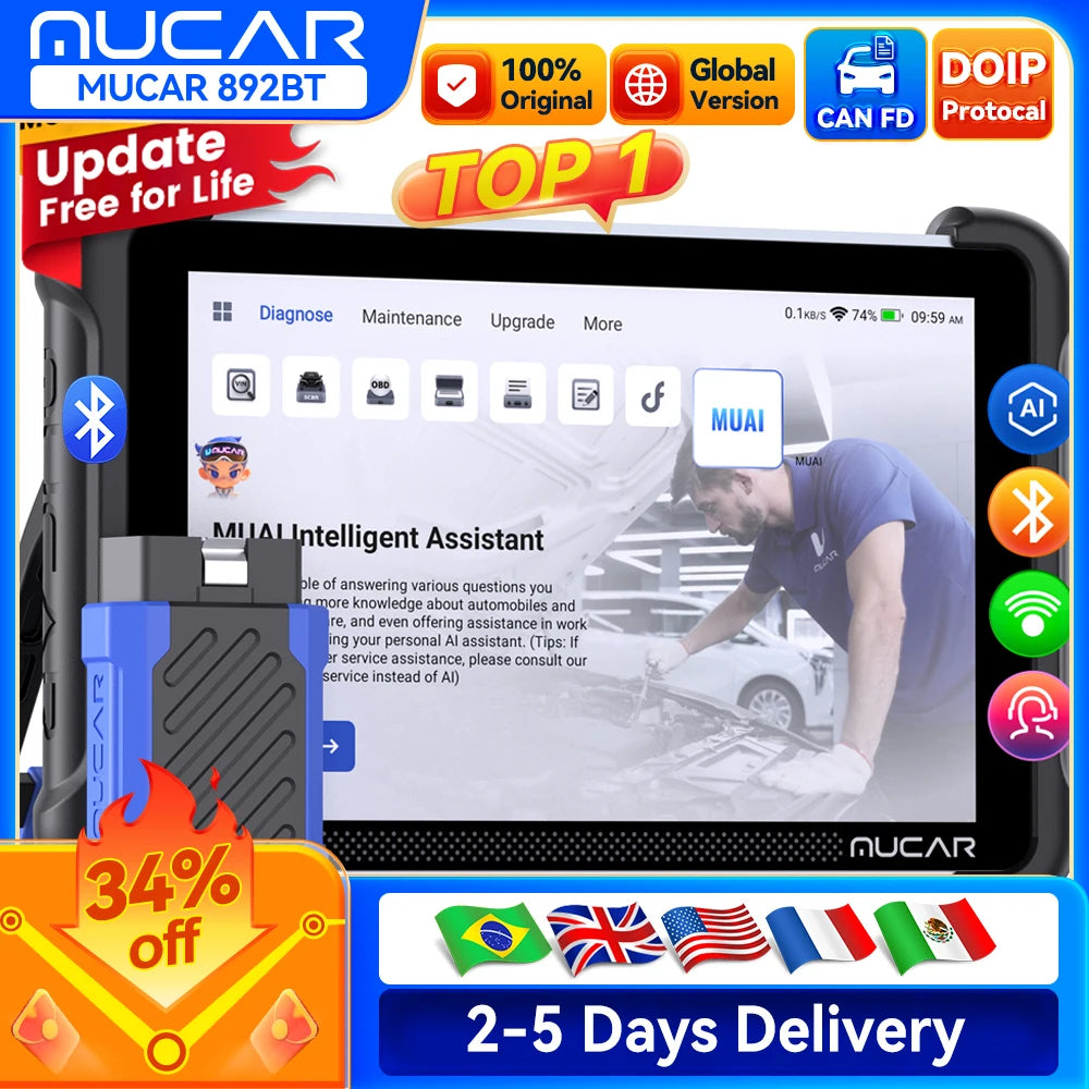 OBD2 Scanner – Diagnosetool – Codelezer – Auto Diagnosescanner – Foutcode Uitlezer – 8 Inch Touchscreen – Levenslange Gratis Updates - QUORE