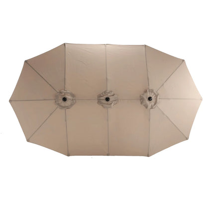 Dubbele Parasol – Buitensluis – Buitenparasol – Tuinparasol – Zwembadparasol – Extra Groot – Roestvrij Stalen Frame