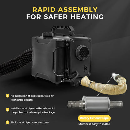 Dieselkachel – Dieselkachel Air Heater – Dieselverwarming – Standkachel – Luchtverwarmer – 8KW Vermogen – LTE 4G Afstandsbediening Met LCD Display