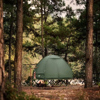 Campingtent - Opblaasbare Tent – Kampeertent – Lichtgewicht Tent – Outdoor Tent – Snelle Inflatie – Aluminium Frame – Compact Draagtas - Groen