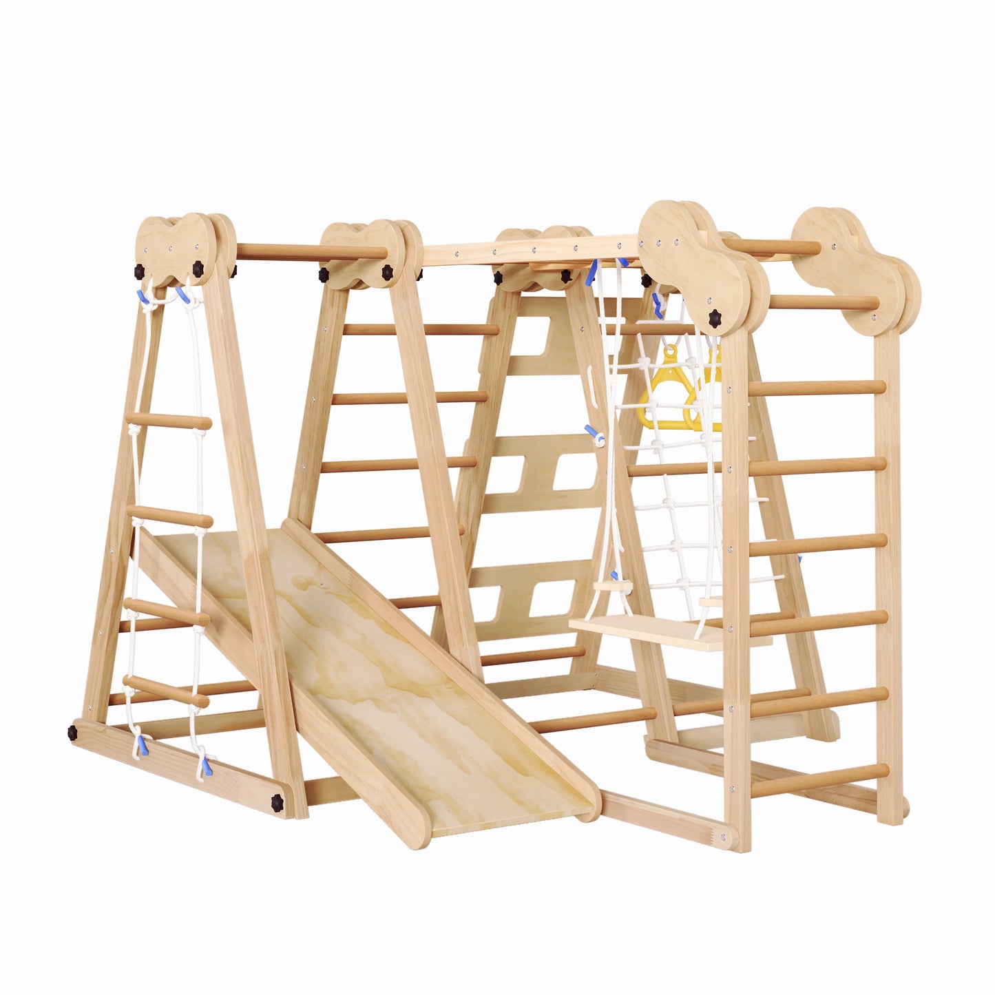 Multifunctioneel Klimrek – Speeltoestel – Klimset – Montessori Speelgym – Houten Klimtoestel – Inklapbaar Ontwerp – Veiligheidsnormen EN-71