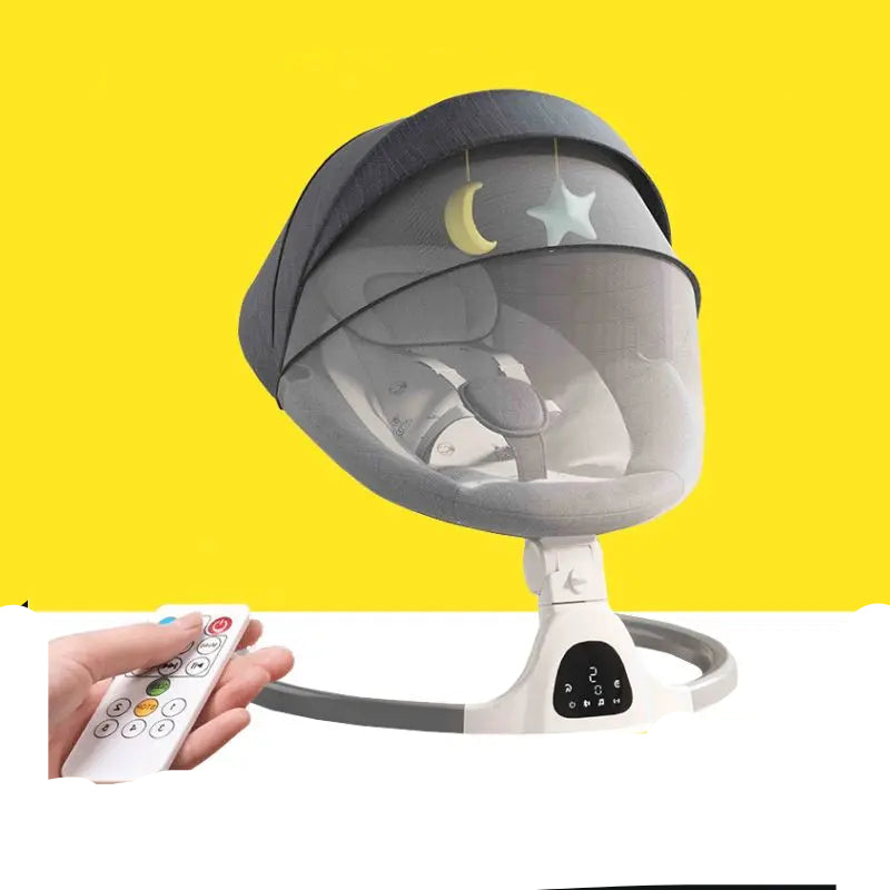 Elektrische Wipstoel - Babybedje - Wipstoel  - Elektrische Schommelstoel  - Babyschommel- Baby Swing - Kinderstoel - voor Pasgeborenen – Op Afstand Bestuurbaar - Grijs