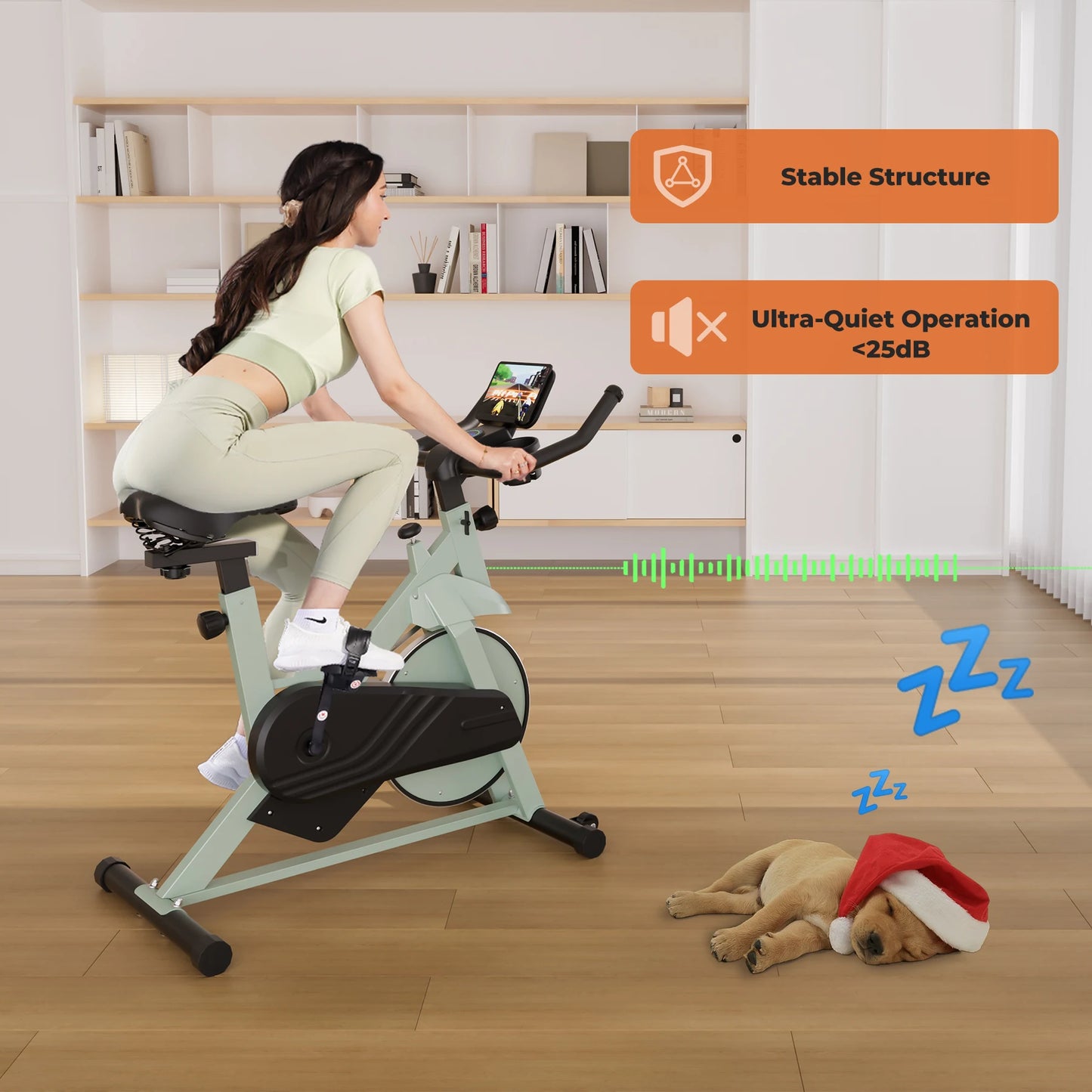 Hometrainer – Fitnessfiets – Indoorfiets – Spinningfiets – Fietstrainer – 32 Weerstandslevels – Verstelbaar Comfortabel Zadel