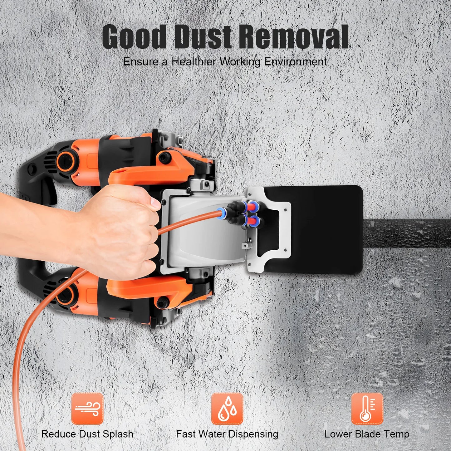 Sponningsmachine – Sleuvenzaag – Muurzaag – Betonzaag – Renovatiezaag – 5200W Motor – Verstelbare Zaagsnede