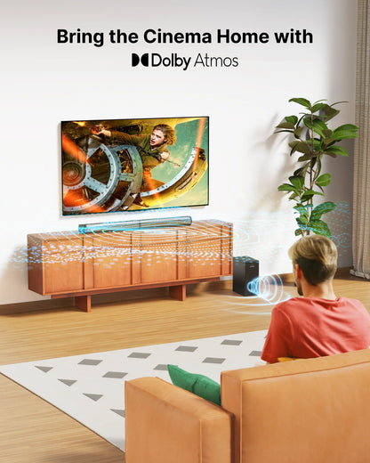 Soundbar - 2-in-1 - 4.1 Soundbar for TV - Detachable soundbar - Speakers - Speaker cables - Speaker - Stereo - BT 5.3 - 280W - 99dB - Black