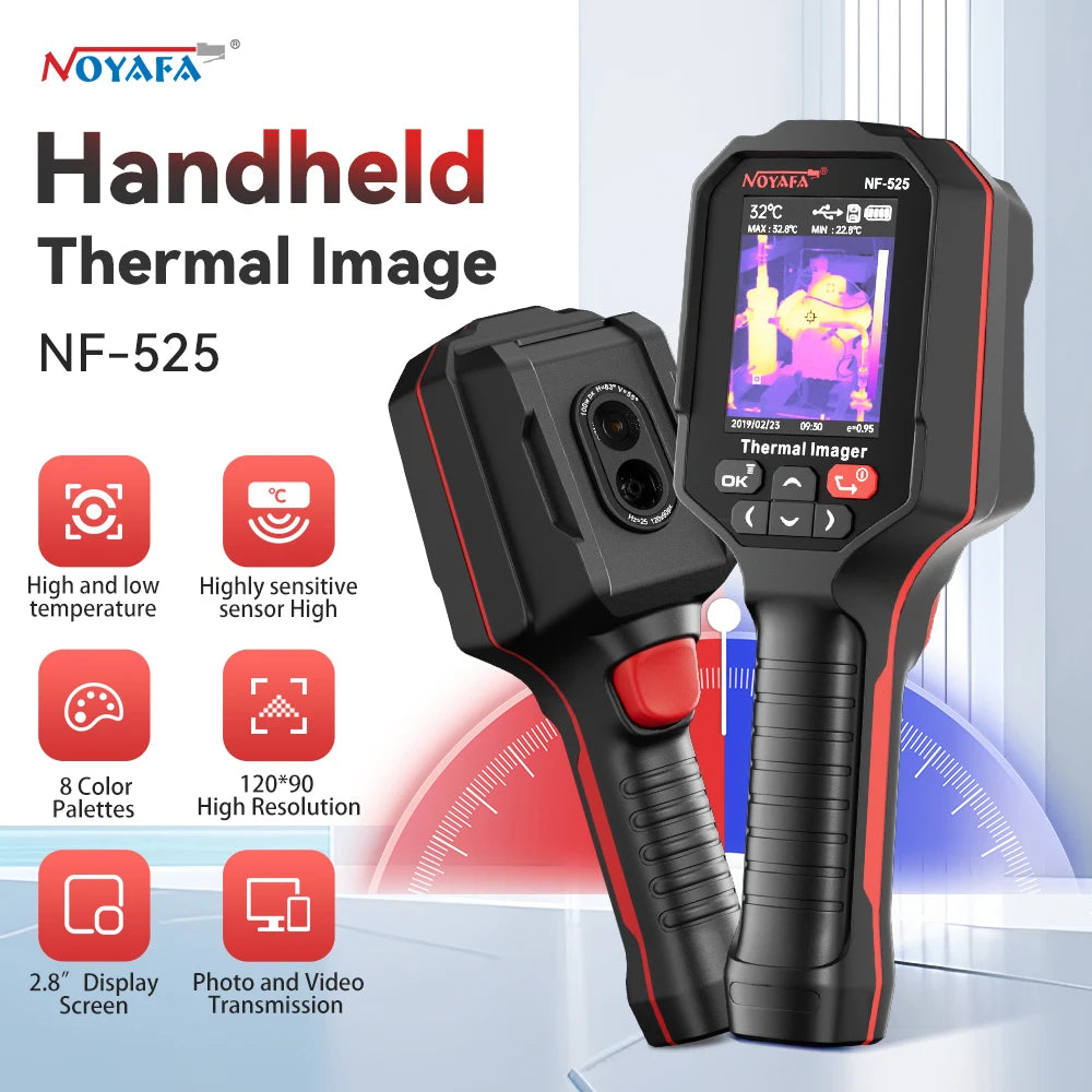 Warmtebeeldcamera – Thermische Camera – Infraroodcamera – Warmtemeter – Temperatuurmeter – 120x90 Infraroodpixels – 8 GB Geheugen
