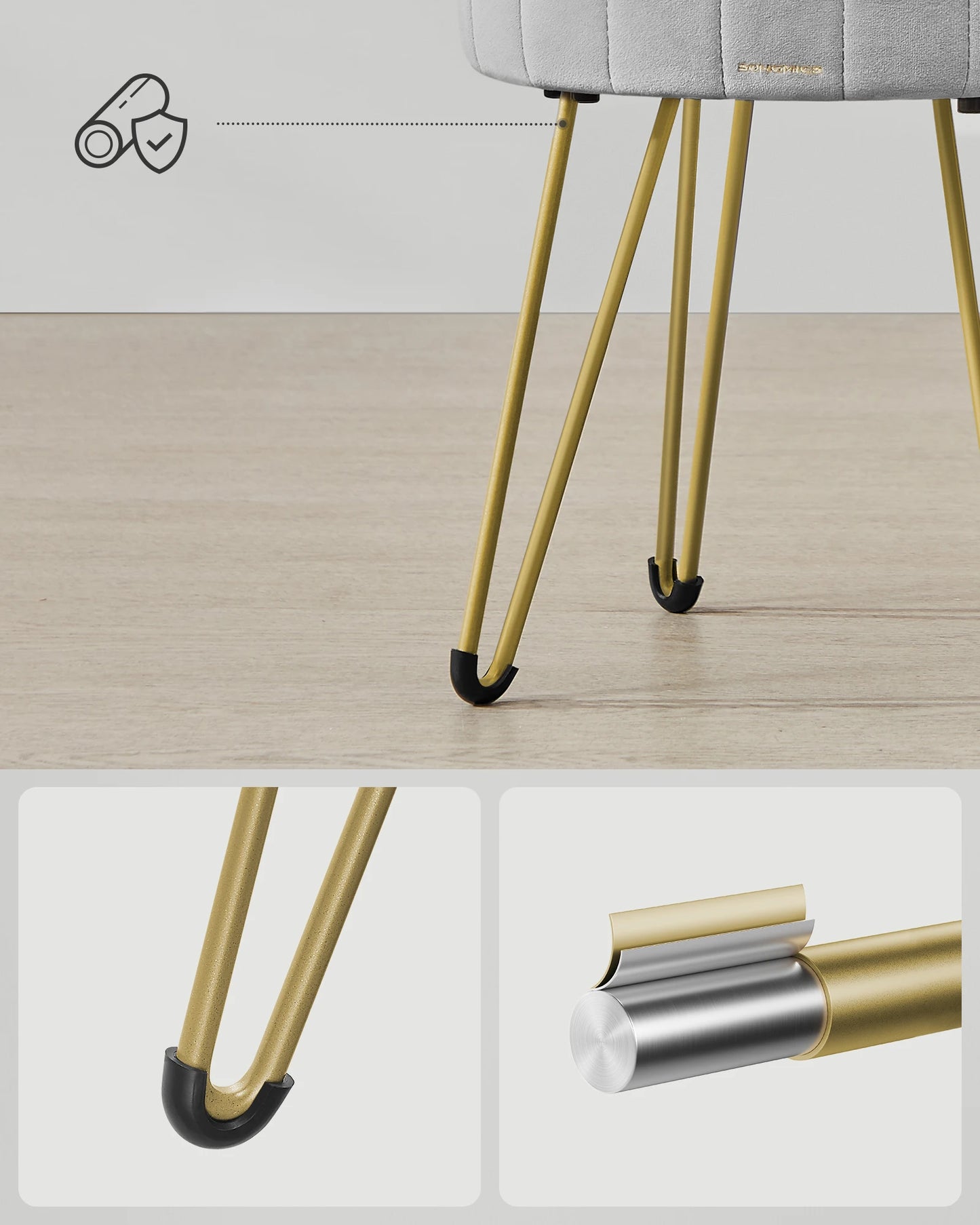 Kruk - Voetenbank - Schoenenkruk - Opbergruimte - Organizers - 39 cm x 44,4 cm - Donkergrijs