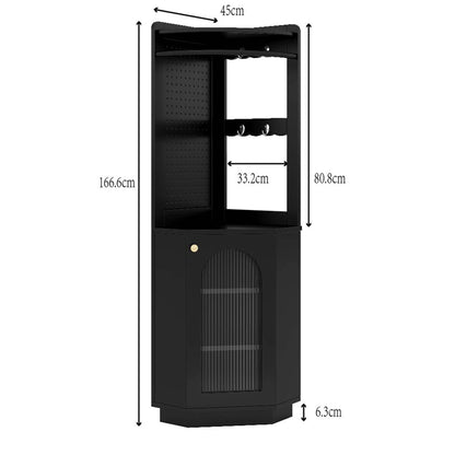 Hoekkast – Hoekmeubel – Hoekrek – Hoekopberger – Driehoekig Design – Waterbestendig Hout – Compacte Opbergruimte