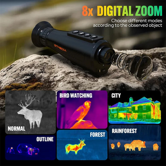 Thermische Imaging Monoculair – Warmtebeeldcamera – Nachtkijker – Warmtebeeldcamera – Infraroodkijker – Ai Super-Resolutie – AMOLED Scherm