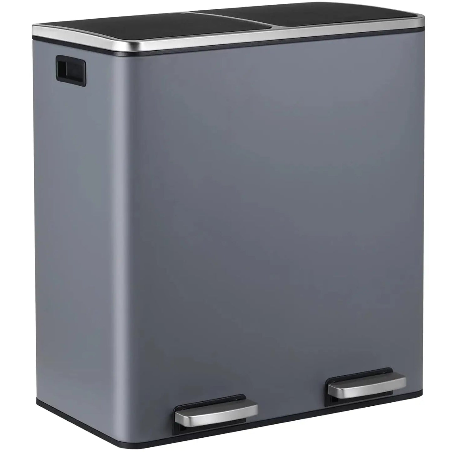 Prullenbak – Afvalbak – Vuilnisbak – Afvalcontainer – 60 Liter – Roestvrij Staal – Soft-Close Deksel - QUORE