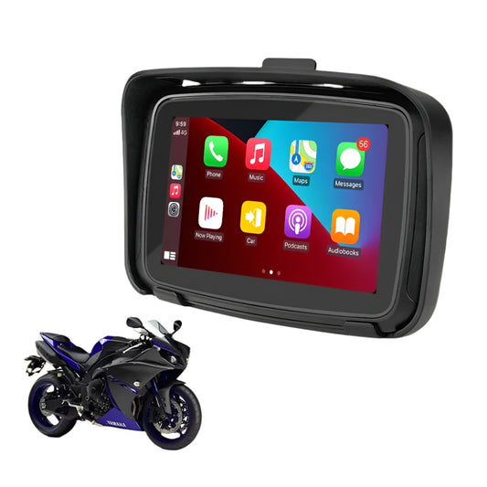 GPS Navigator Motorfiets – Motorfiets GPS Navigatie – Motorfiets CarPlay Scherm – Android Auto Motorfiets – Waterdichte Motor GPS Display – 5 Inch IPS Touchscreen – Draadloze CarPlay & Android Auto