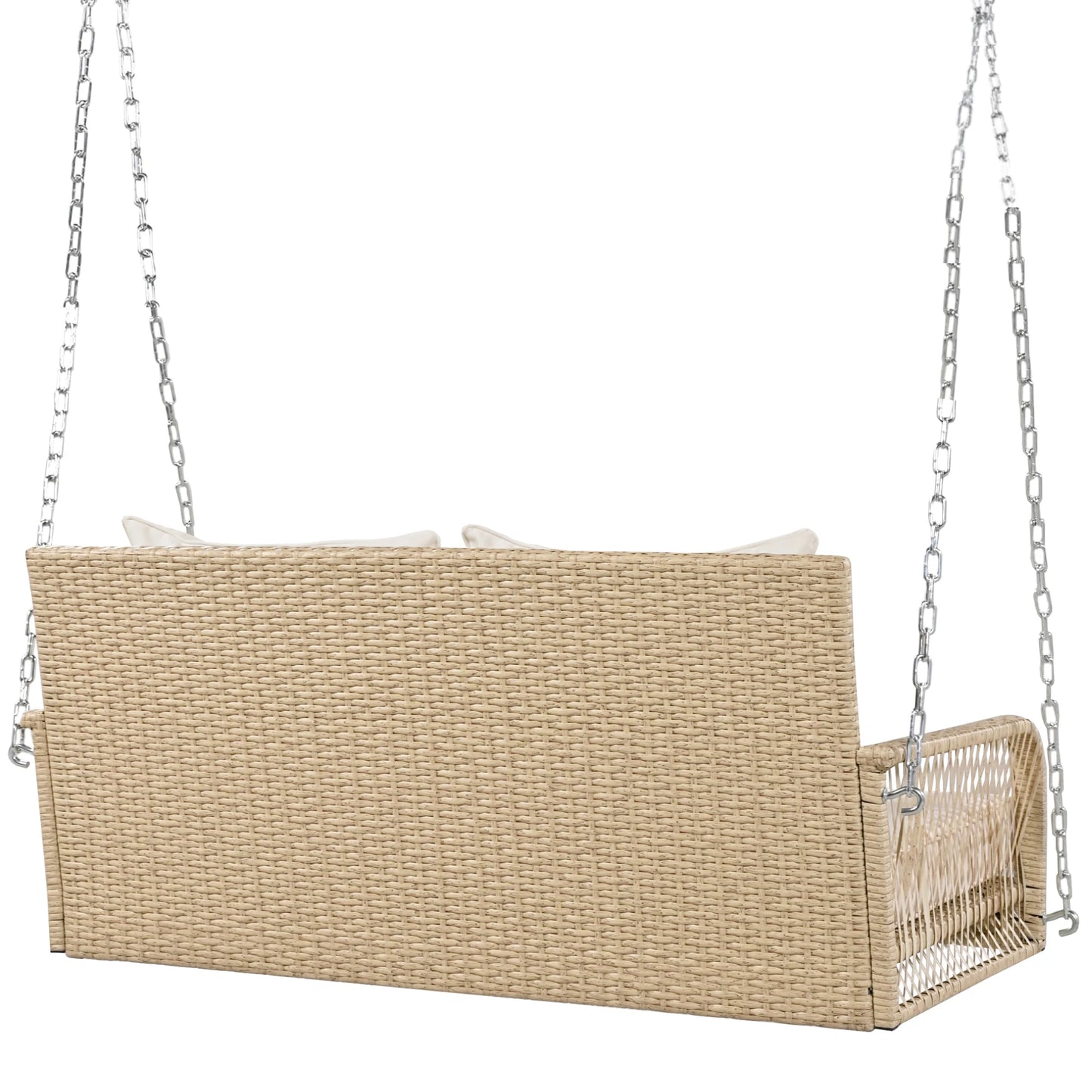 Rattan Hangstoel – Schommelstoel – Tuinstoel – Balkonstoel – Weerbestendig – Comfortabel Zitvlak – Maximaal Draaggewicht 160 Kg