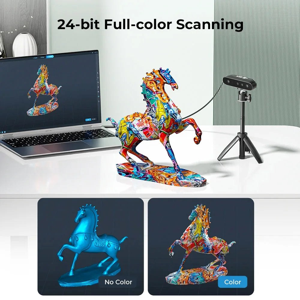 3D Scanner – 3D Scanning Apparaat – 3D Digitizer – 3D Model Scanner – 3D Scan Tool – Hoge Nauwkeurigheid 0,1 mm – Volledige Kleurweergave