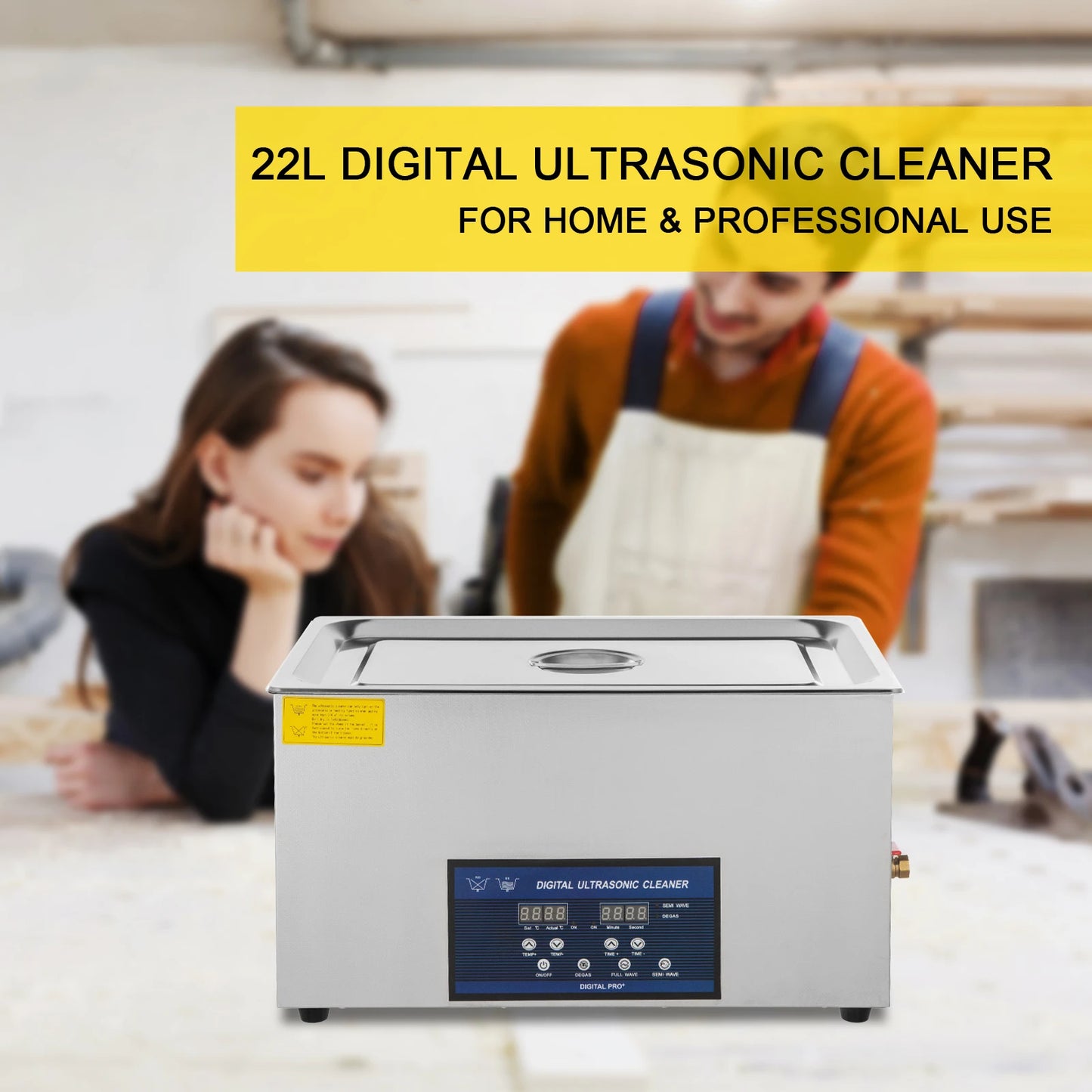Ultrasone Reiniger – Ultrasoon Schoonmaakapparaat – Sieradenreiniger – Brillenreiniger – 22 Liter Roestvrij Stalen Tank – Dual-Frequency Technologie