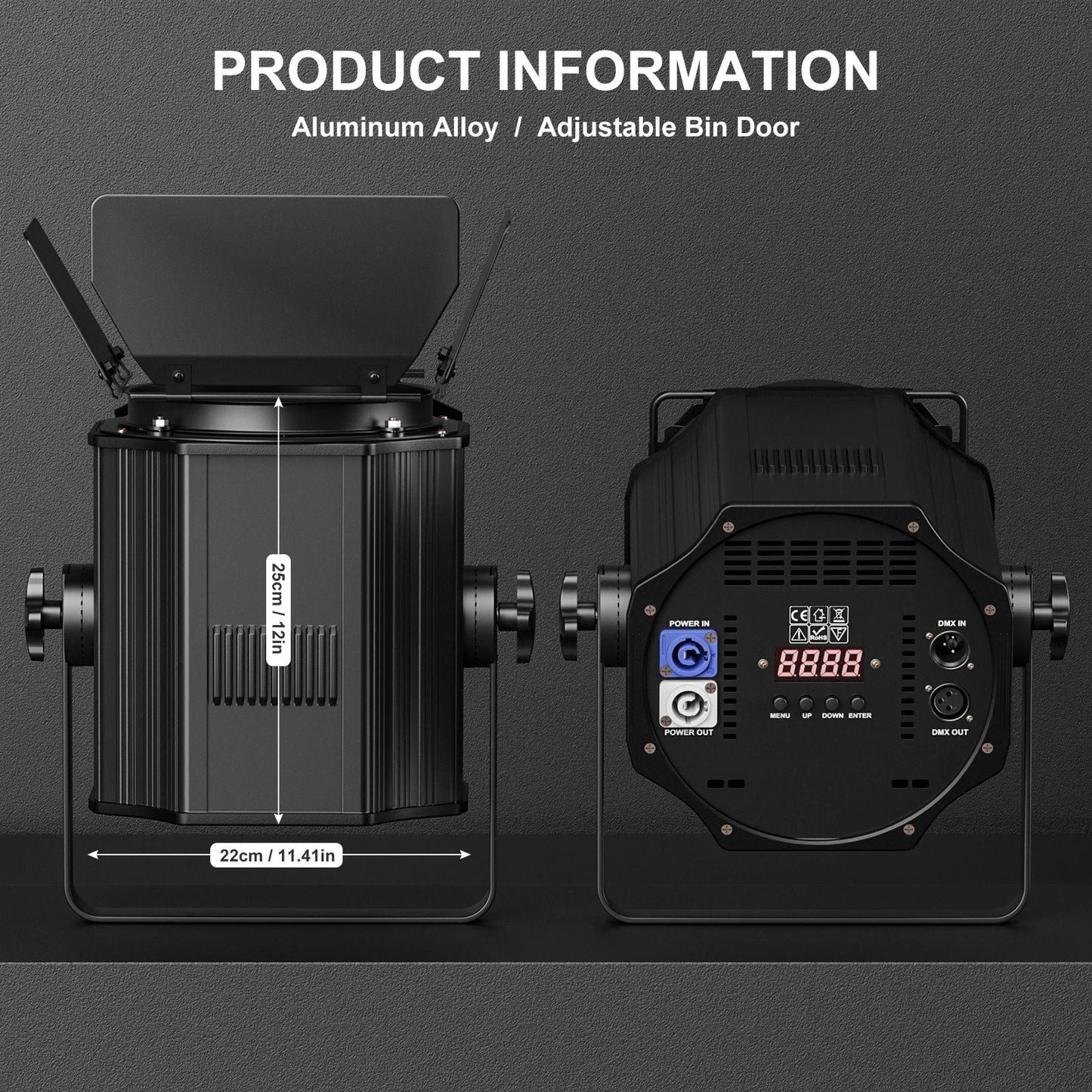 Professionele LED Par Spots – LED Podiumverlichting – DJ Verlichting – Theaterlampen – Eventverlichting – 4 Stuks 200W – Instelbare Warm & Koud Wit Kleurtemperatuur - QUORE