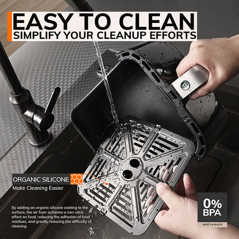 MIUI 5L- Airfryer- Airfryer XL- met Touch Control & Nonstick mandje & zichtbaar venster- Lichtgrijs