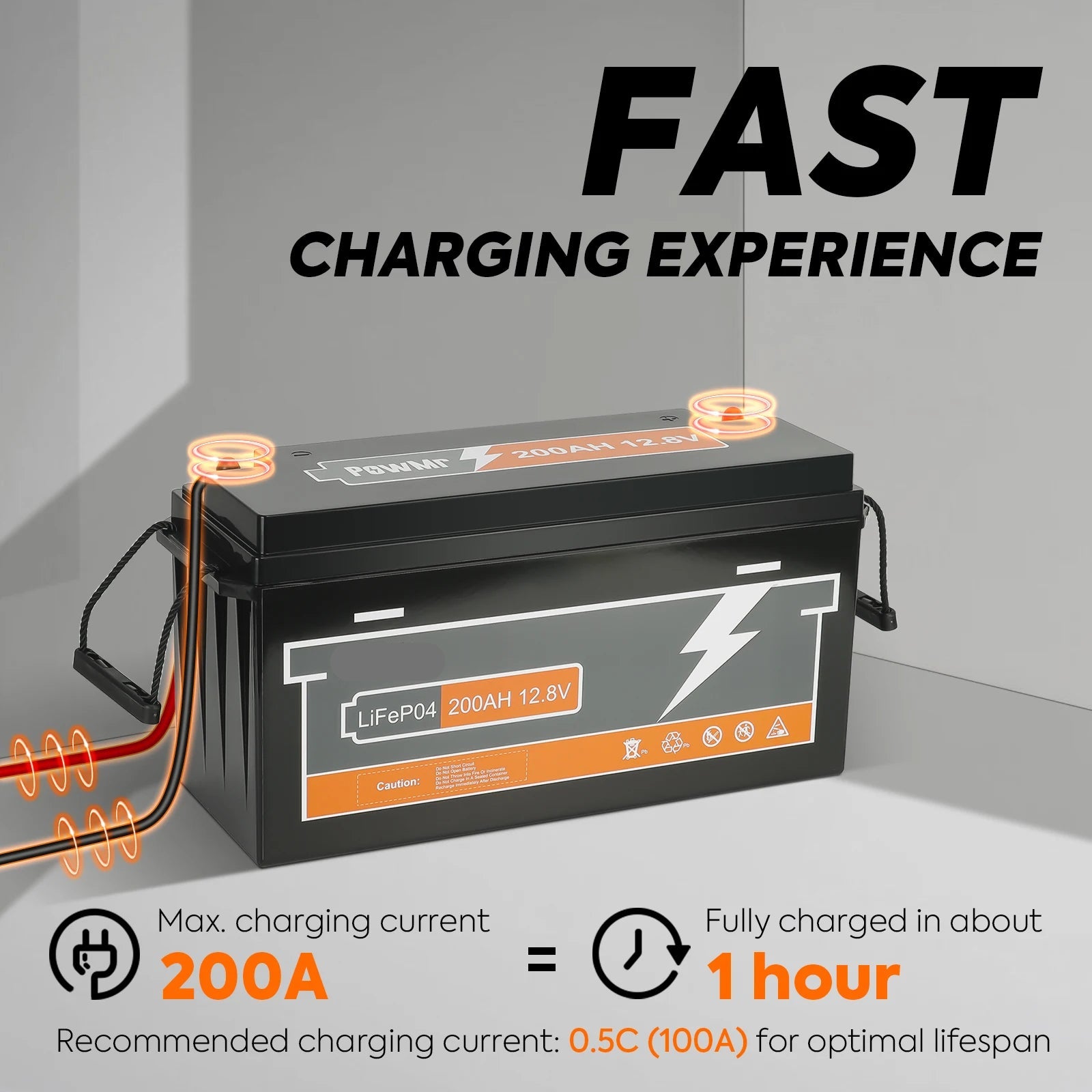 LiFePO4 Accu – Zonnebatterij – Camperaccu – Bootbatterij – Noodstroom – 200Ah Capaciteit – 12,8V Spanning - QUORE