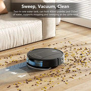 PrettyCare - Robotstofzuiger - Stofzuiger - Vloermop - HEPA-filter - 3000Pa - Alexa - WiFi - App - Zwart