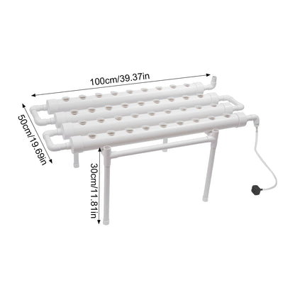 Hydrocultuur - Hydrocultuursysteem - Hydrocultuur - Kweeksysteem - 36 plaatsen 1 laag - Groenteplantenteelt gereedschap beugel - voor tuin- Wit