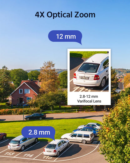 ANNKE Smartest 4MP Super HD PTZ Camera Security POE Camera 4X Optical Zoom Surveillance IP Camera With 8MP 4K Ultra HD POE Video