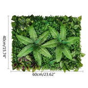 Wandpanelen - Kunstmatig Mat Paneel - Muur Hek Decoratie - Nep Hek - Kunstmatige Levensechte Planten - voor Muur Vloer Gazon Decoratie - 40x60cm - 9 stuks - Groen