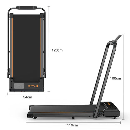 Treadmill - Walking Belt - Walking Pad - Walkingpad - Treadmill - 2 in 1 - Treadmill with walking path - 2.5 hp motor - LED display - 265 lbs max. load - 1-10 km/h walking speed - Black